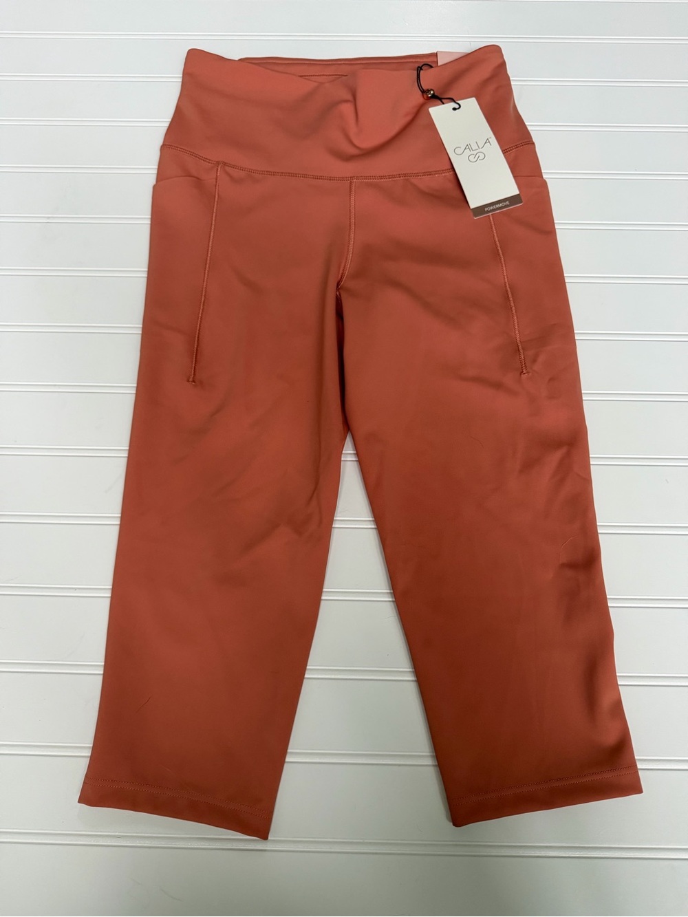 (262)CALIA by Carrie Underwood Terracotta Cropped Leggings